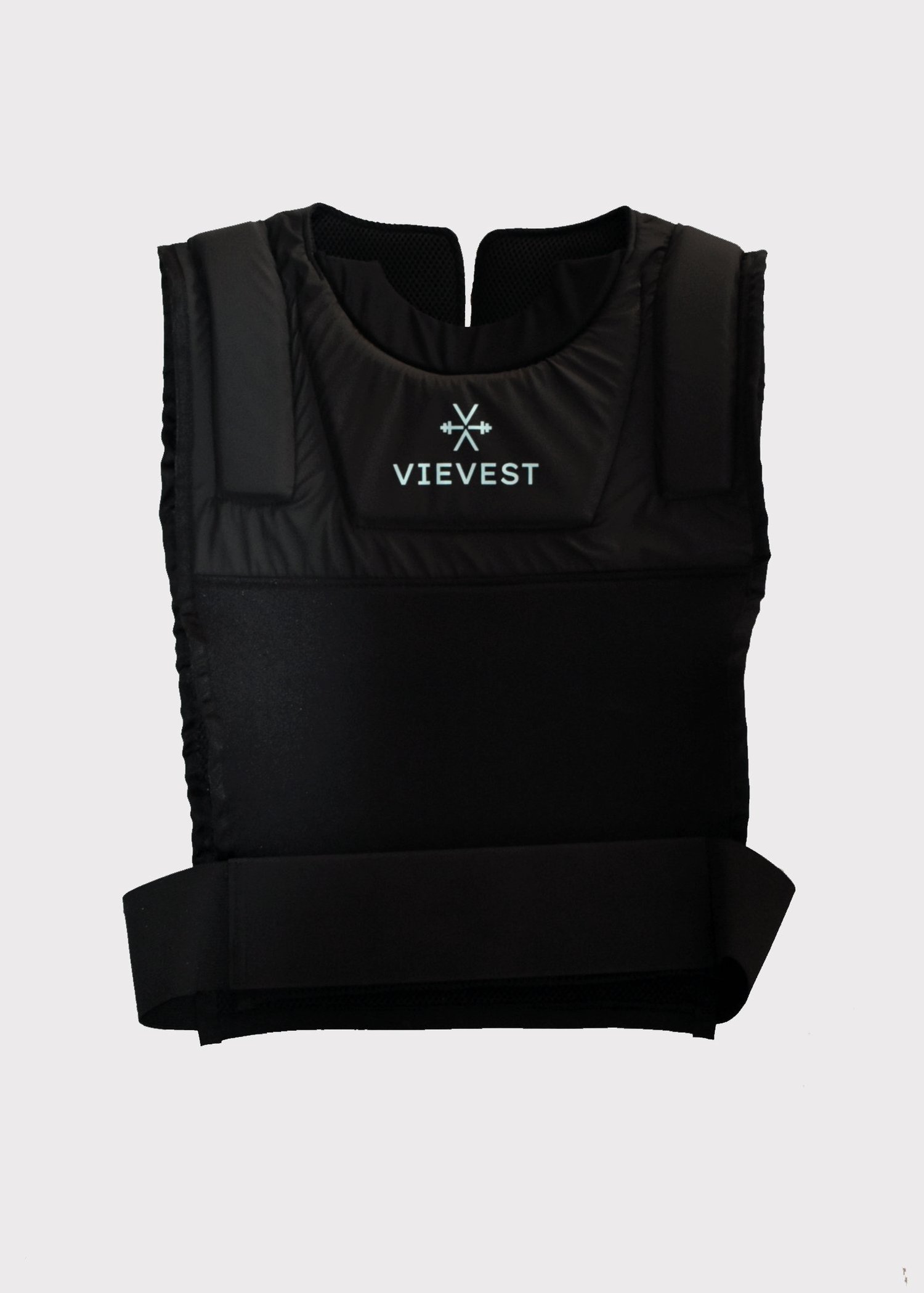 Front view of black VieVest